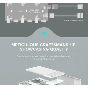 Корпус GAMEMAX комп'ютерний Midi ATX без блока живлення ATX,M-ATX,ITX,ABS ,Mesh,USB3.0x2,Type-C(Gen2) P30 WH UA