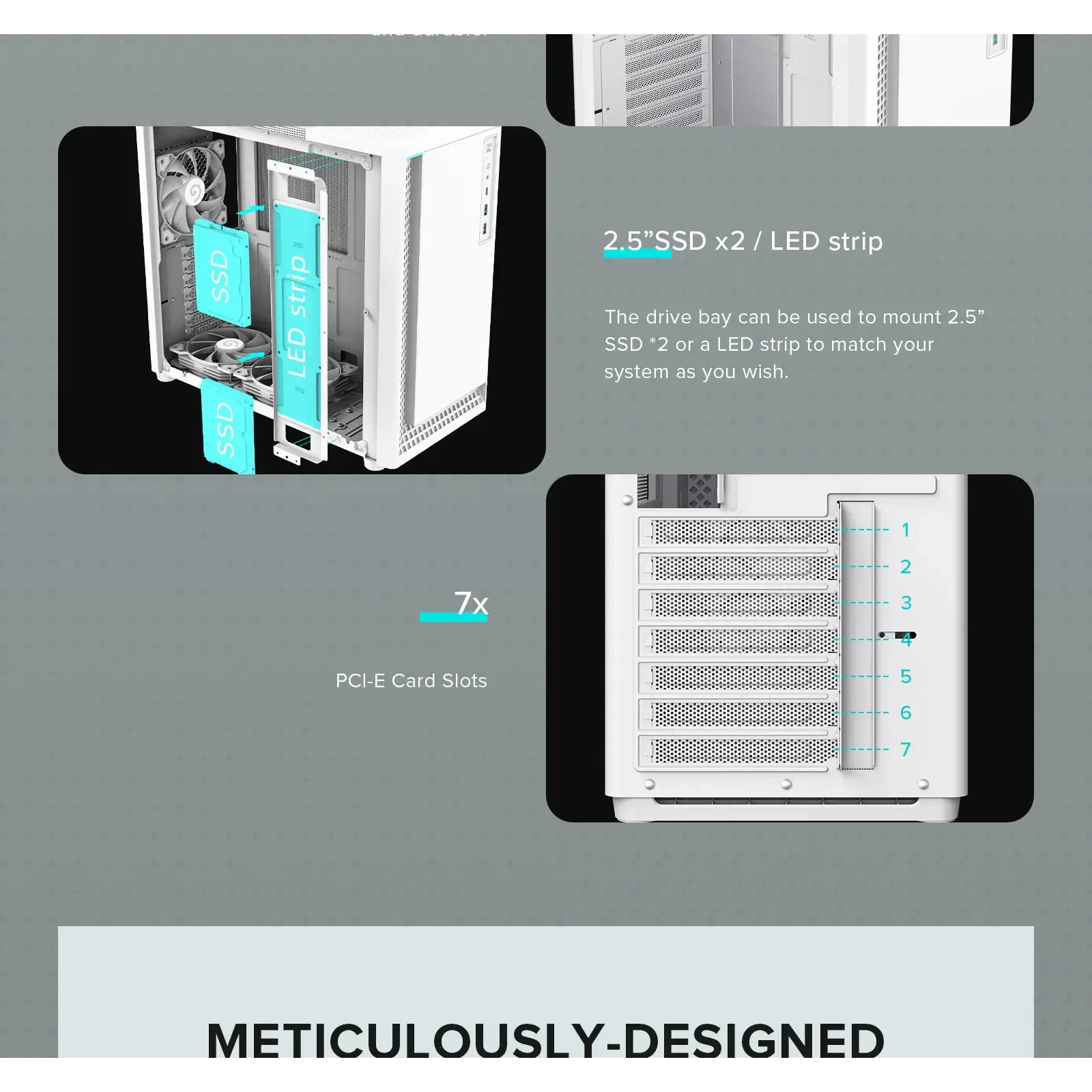 Корпус GAMEMAX комп'ютерний Midi ATX без блока живлення ATX,M-ATX,ITX,ABS ,Mesh,USB3.0x2,Type-C(Gen2) P30 WH UA