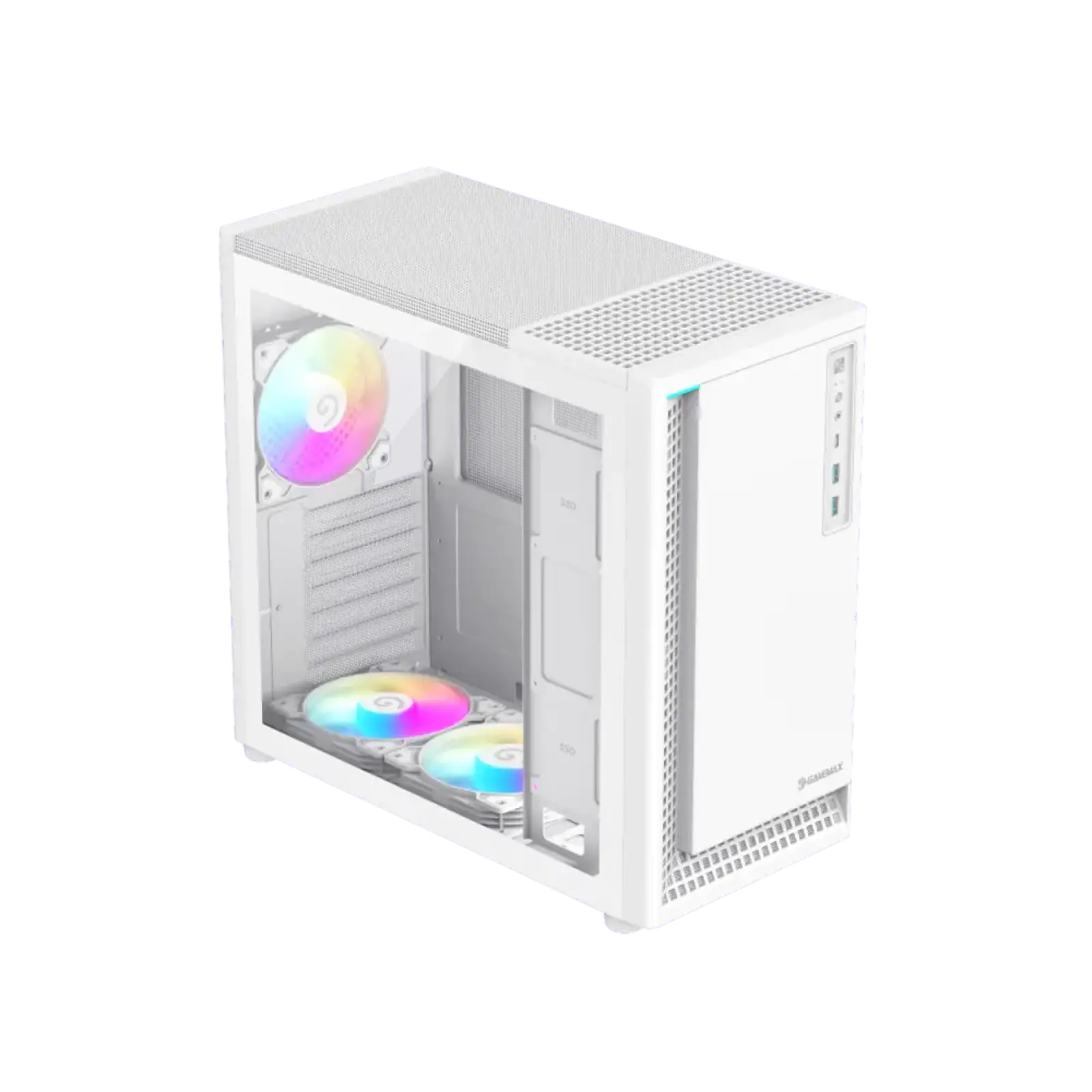 Корпус GAMEMAX комп'ютерний Midi ATX без блока живлення ATX,M-ATX,ITX,ABS ,Mesh,USB3.0x2,Type-C(Gen2) P30 WH UA