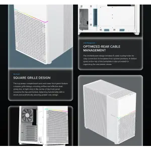 Корпус GAMEMAX комп'ютерний Midi ATX без блока живлення ATX,M-ATX,ITX,ABS ,Mesh,USB3.0x2,Type-C(Gen2) P31 WH UA