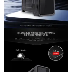 Корпус GAMEMAX Tower ATX без блока живлення, акрил, Micro-ATX, DTX,Mini-ITX, 1*usb 3.0 + 2* usb 2.0 G561E-BK UA