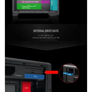 Корпус GAMEMAX Tower ATX без блока живлення, акрил, Micro-ATX, DTX,Mini-ITX, 1*usb 3.0 + 2* usb 2.0 G561E-BK UA