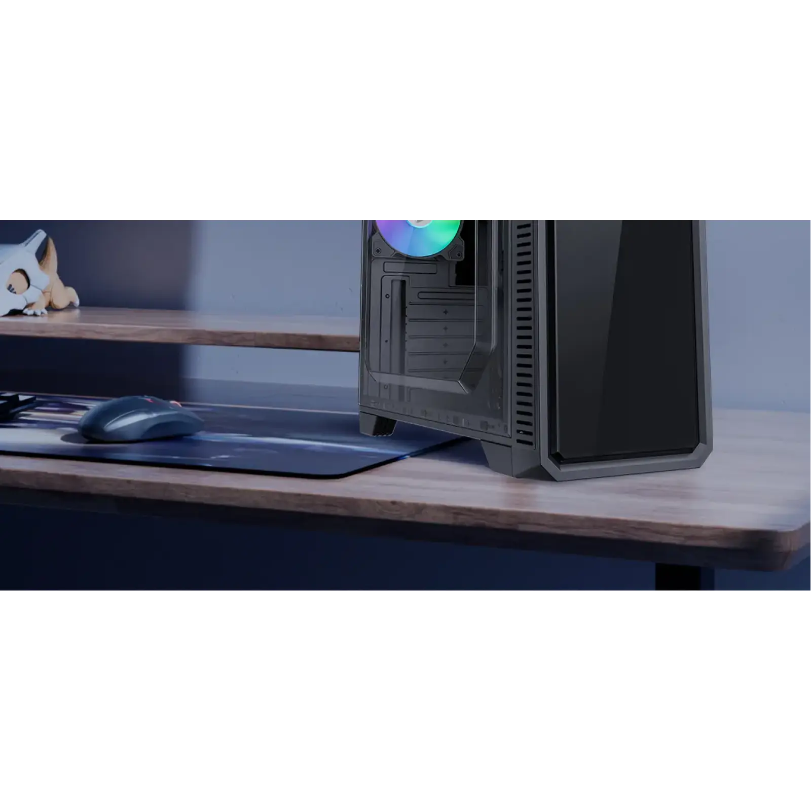 Корпус GAMEMAX Tower ATX без блока живлення, акрил, Micro-ATX, DTX,Mini-ITX, 1*usb 3.0 + 2* usb 2.0 G561E-BK UA