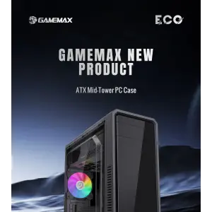 Корпус GAMEMAX Tower ATX без блока живлення, акрил, Micro-ATX, DTX,Mini-ITX, 1*usb 3.0 + 2* usb 2.0 G561E-BK UA