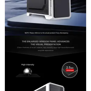Корпус GAMEMAX Tower ATX без блока живлення, акрил, Micro-ATX, DTX,Mini-ITX, 1*usb 3.0 + 2* usb 2.0 G561E-WH UA