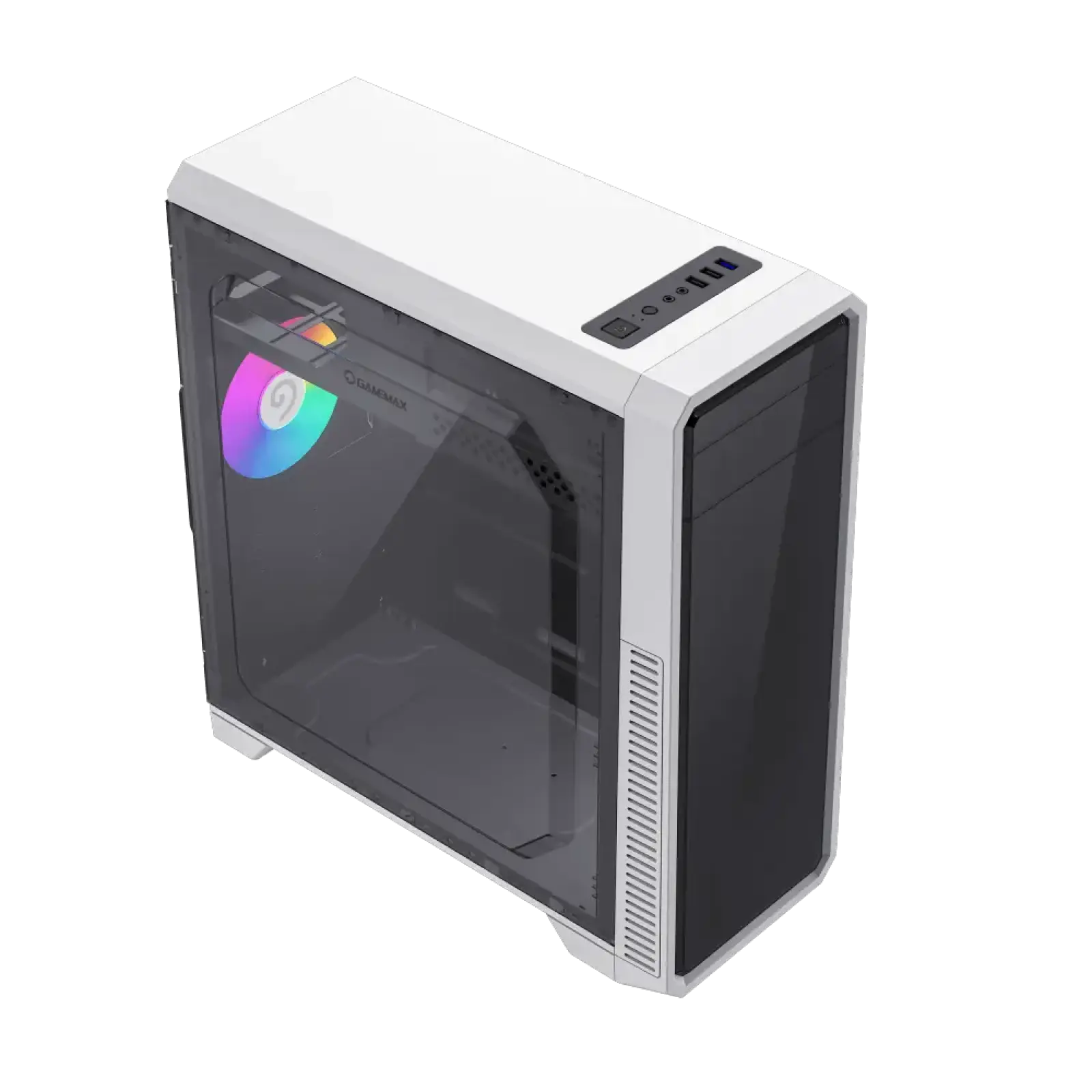 Корпус GAMEMAX Tower ATX без блока живлення, акрил, Micro-ATX, DTX,Mini-ITX, 1*usb 3.0 + 2* usb 2.0 G561E-WH UA