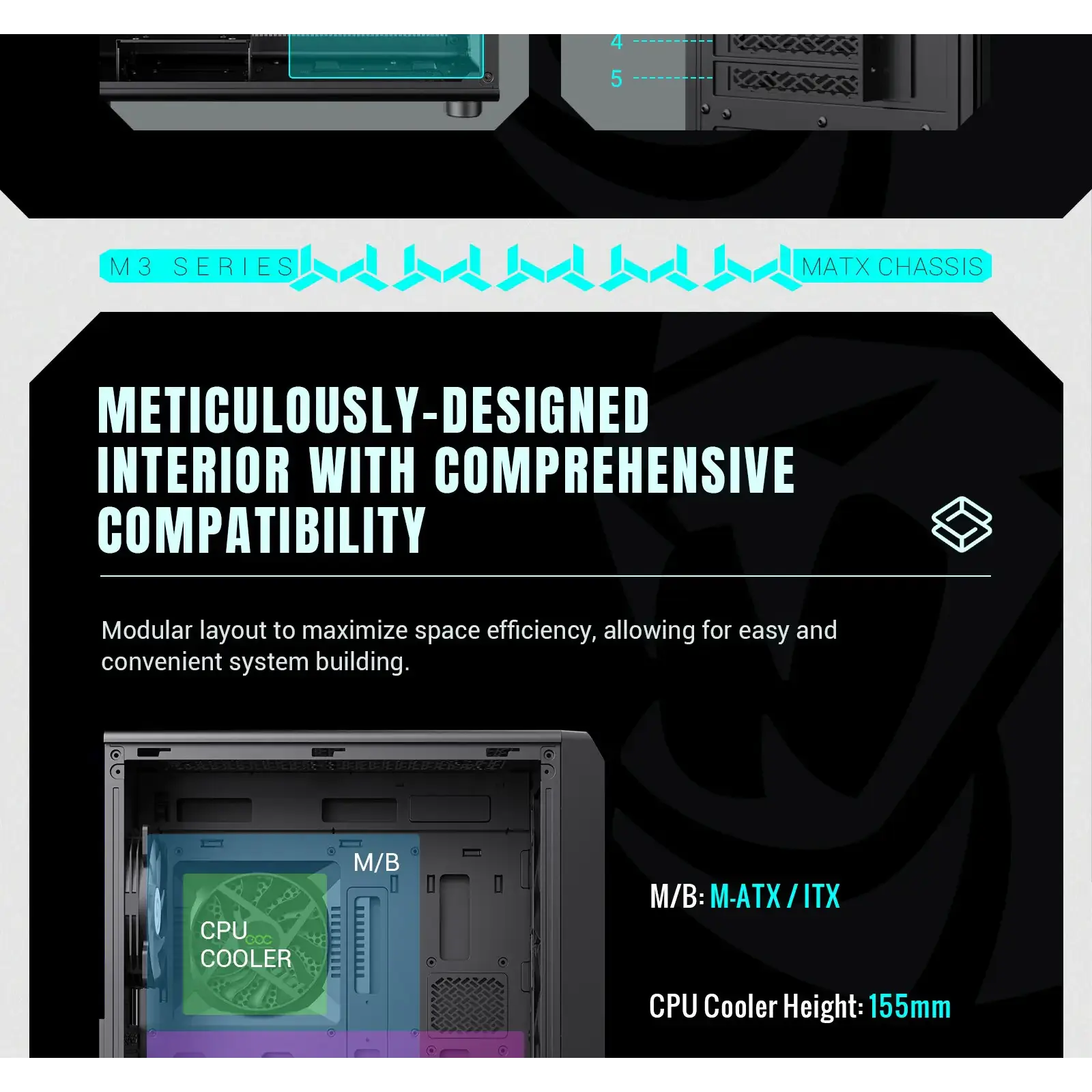 Корпус GAMEMAX Micro ATX без блока живлення , загартоване склоM-ATX、ITX 1*usb 3.0 + 1* usb 2.0+ Type C, Co Forge COC UA