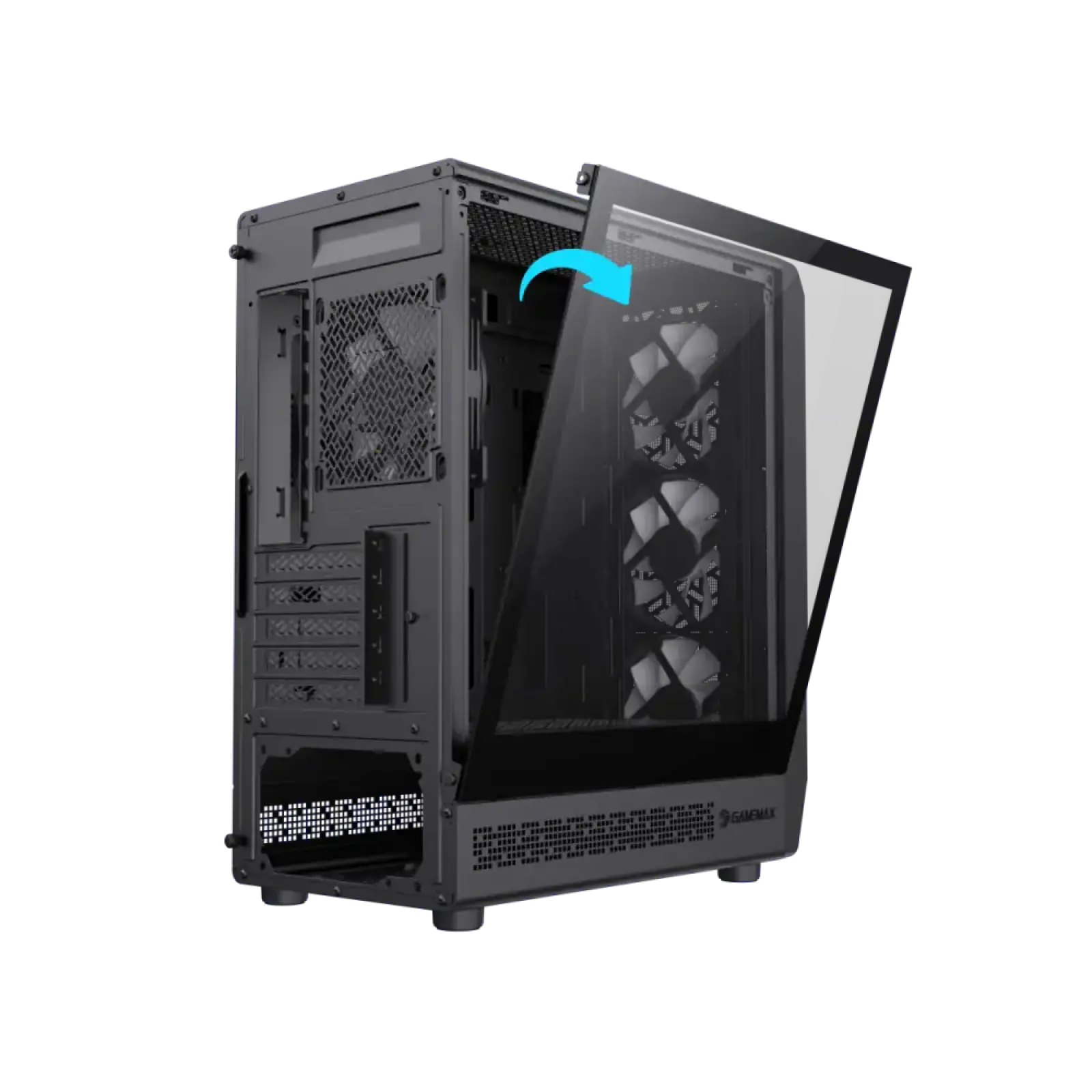 Корпус GAMEMAX Micro ATX без блока живлення , загартоване склоM-ATX、ITX 1*usb 3.0 + 1* usb 2.0+ Type C, Co Forge COC UA