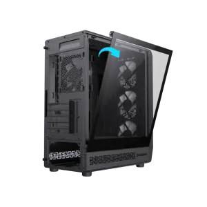 Корпус GAMEMAX Micro ATX без блока живлення , загартоване склоM-ATX、ITX 1*usb 3.0 + 1* usb 2.0+ Type C, Co Forge COC UA