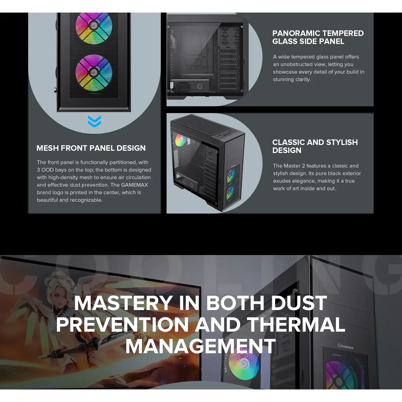 Корпус GAMEMAX Full Tower ATX без блока питания MASTER 2 UA