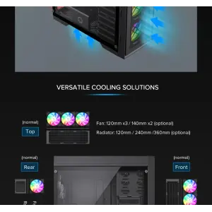 Корпус GAMEMAX Full Tower ATX без блока питания MASTER 2 UA