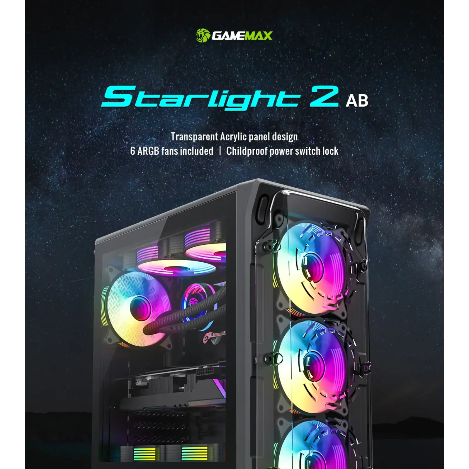Корпус Gamemax Starlight 2 AB б/БП UA