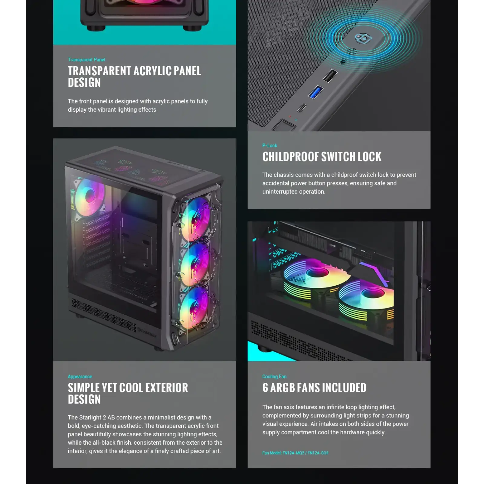 Корпус Gamemax Starlight 2 AB б/БП UA