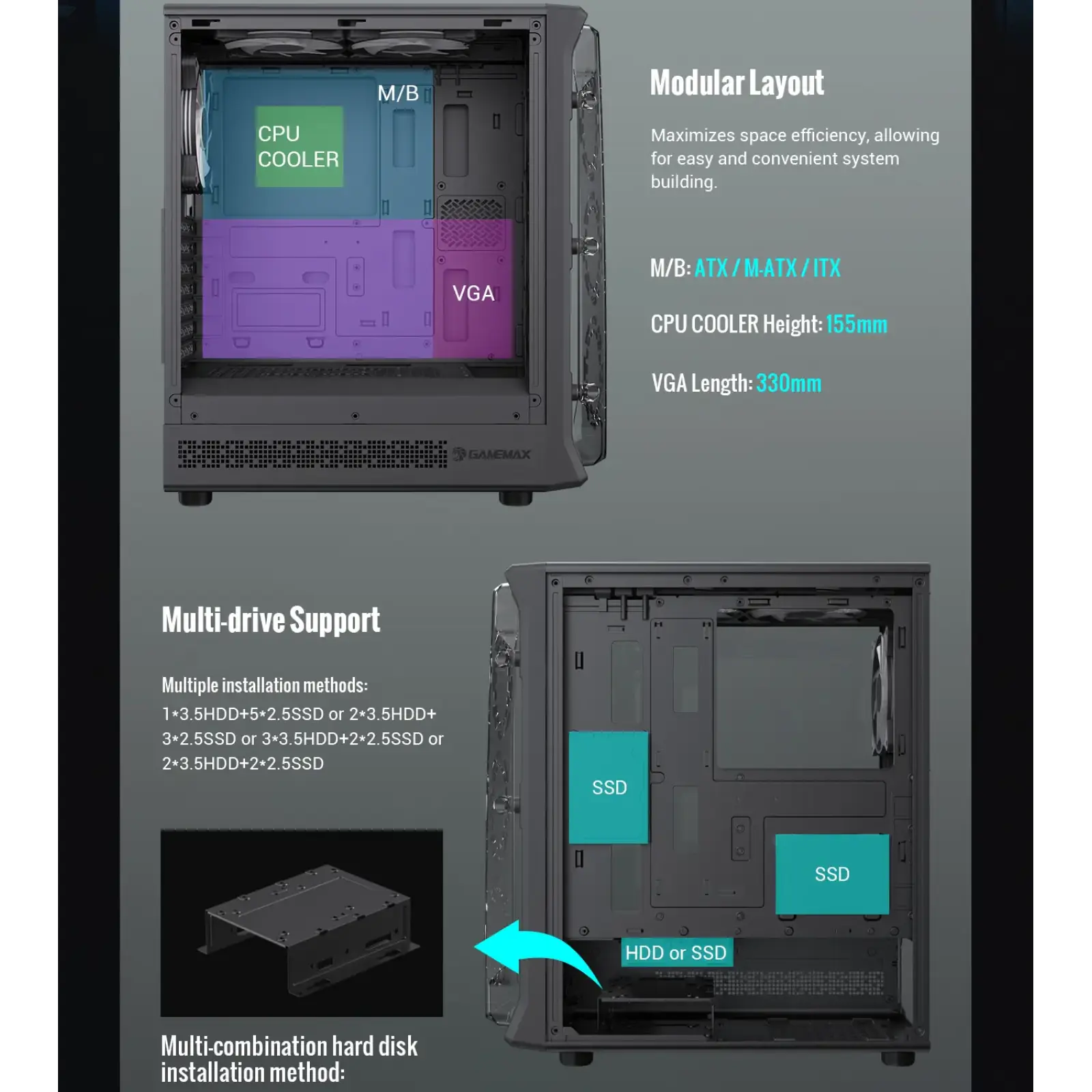 Корпус Gamemax Starlight 2 AB б/БП UA