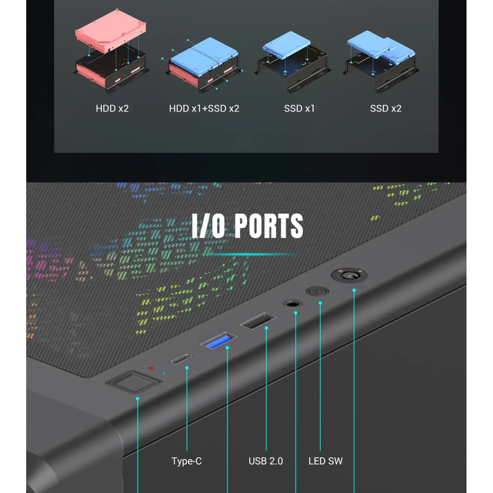 Корпус Gamemax Starlight 2 AB б/БП UA