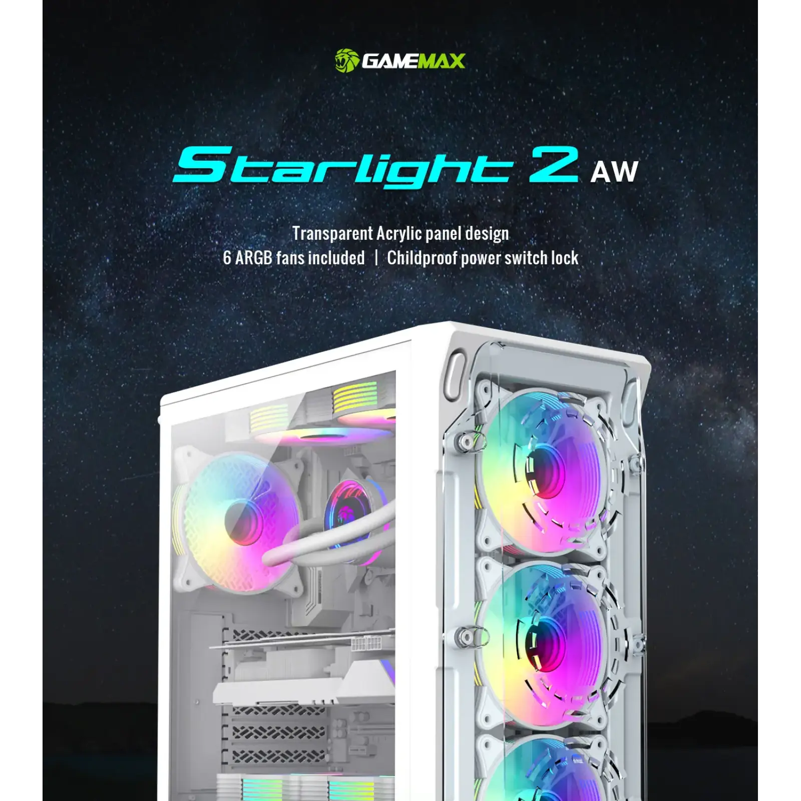 Корпус Gamemax Starlight 2 AB б/БП UA