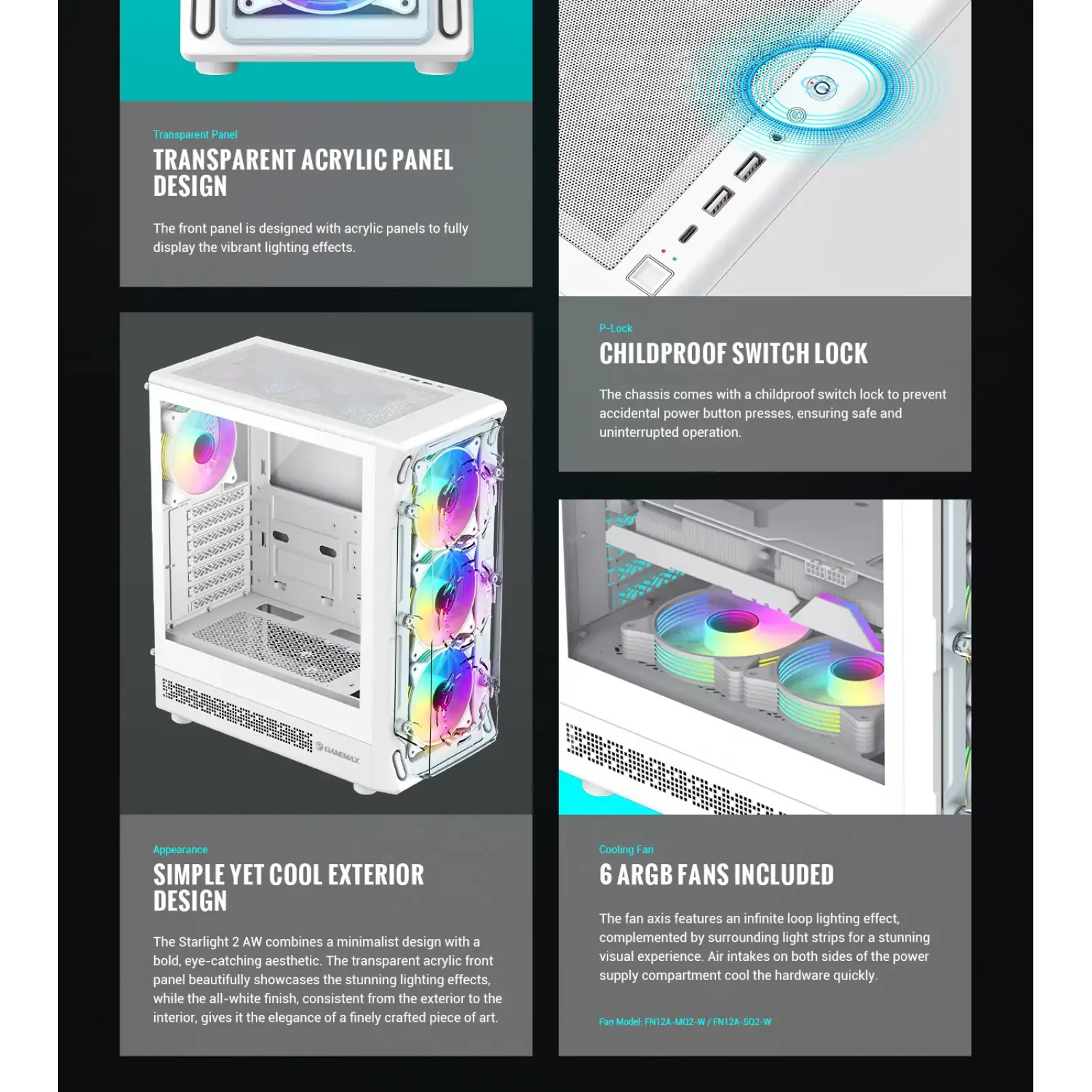 Корпус Gamemax Starlight 2 AB б/БП UA