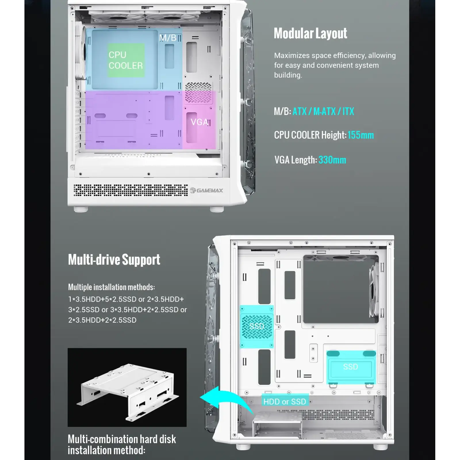 Корпус Gamemax Starlight 2 AB б/БП UA
