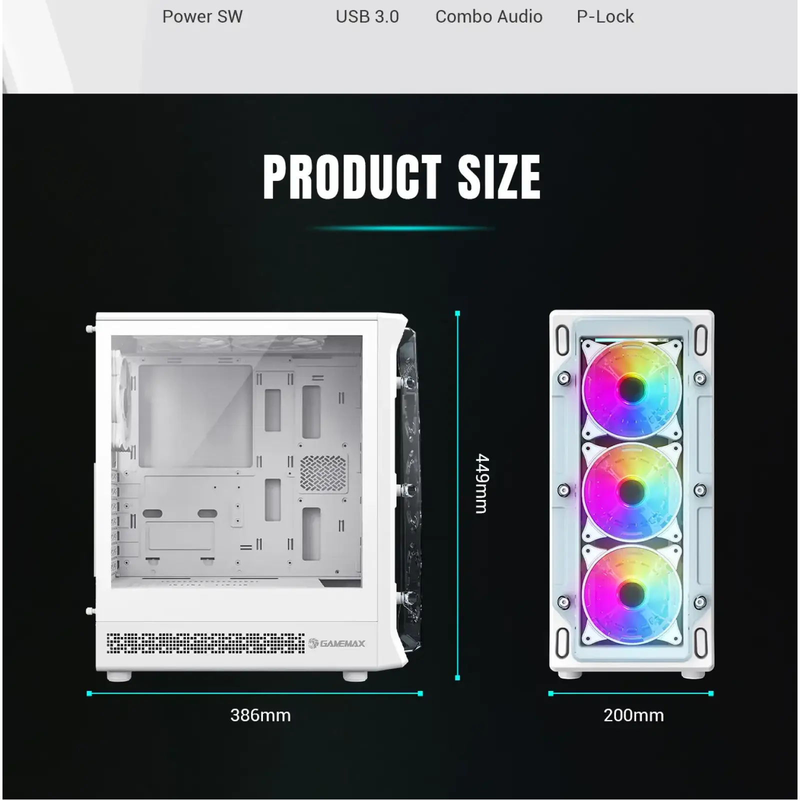 Корпус Gamemax Starlight 2 AB б/БП UA