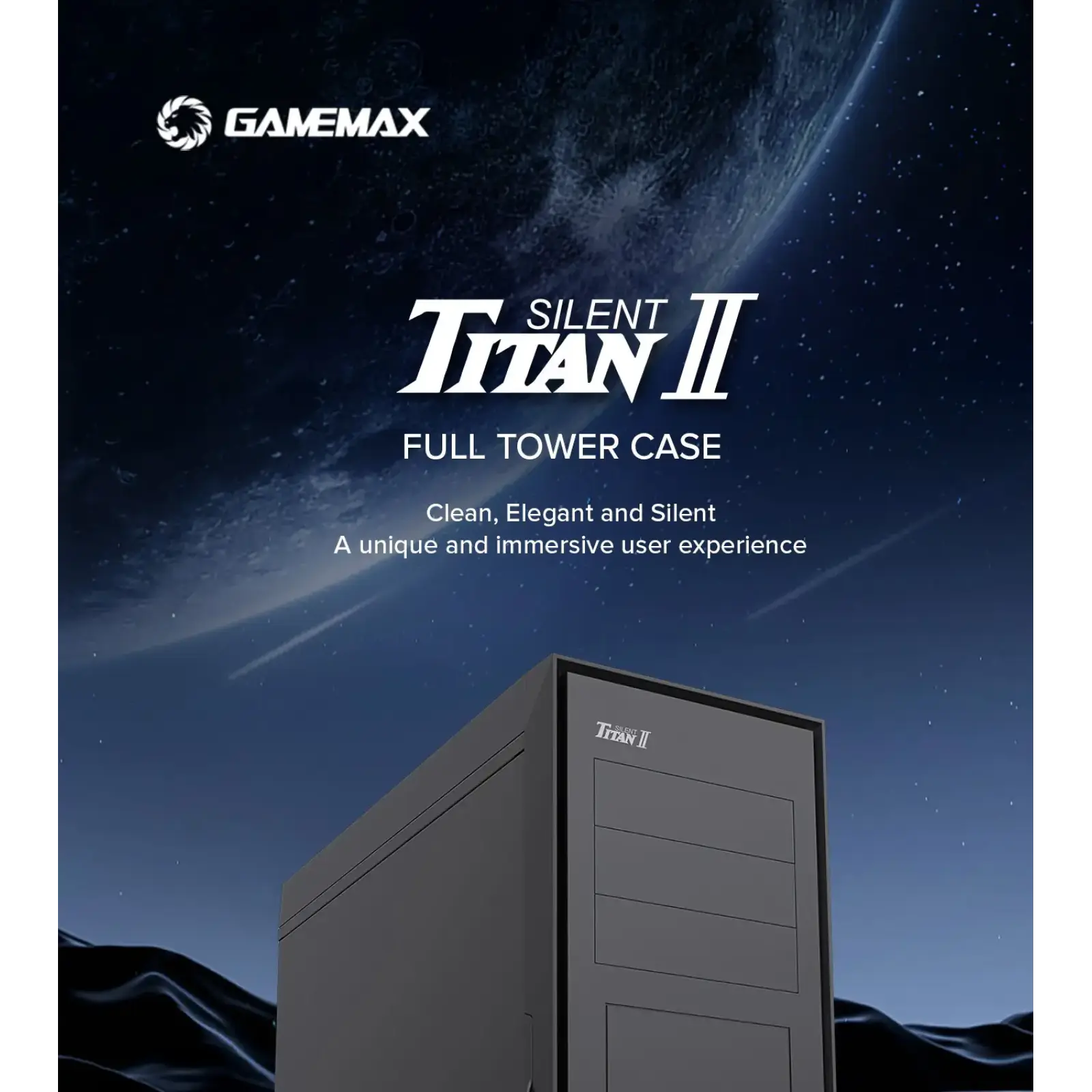 Корпус GAMEMAX Full Tower ATX без блока живлення TiTan Silent 2 UA