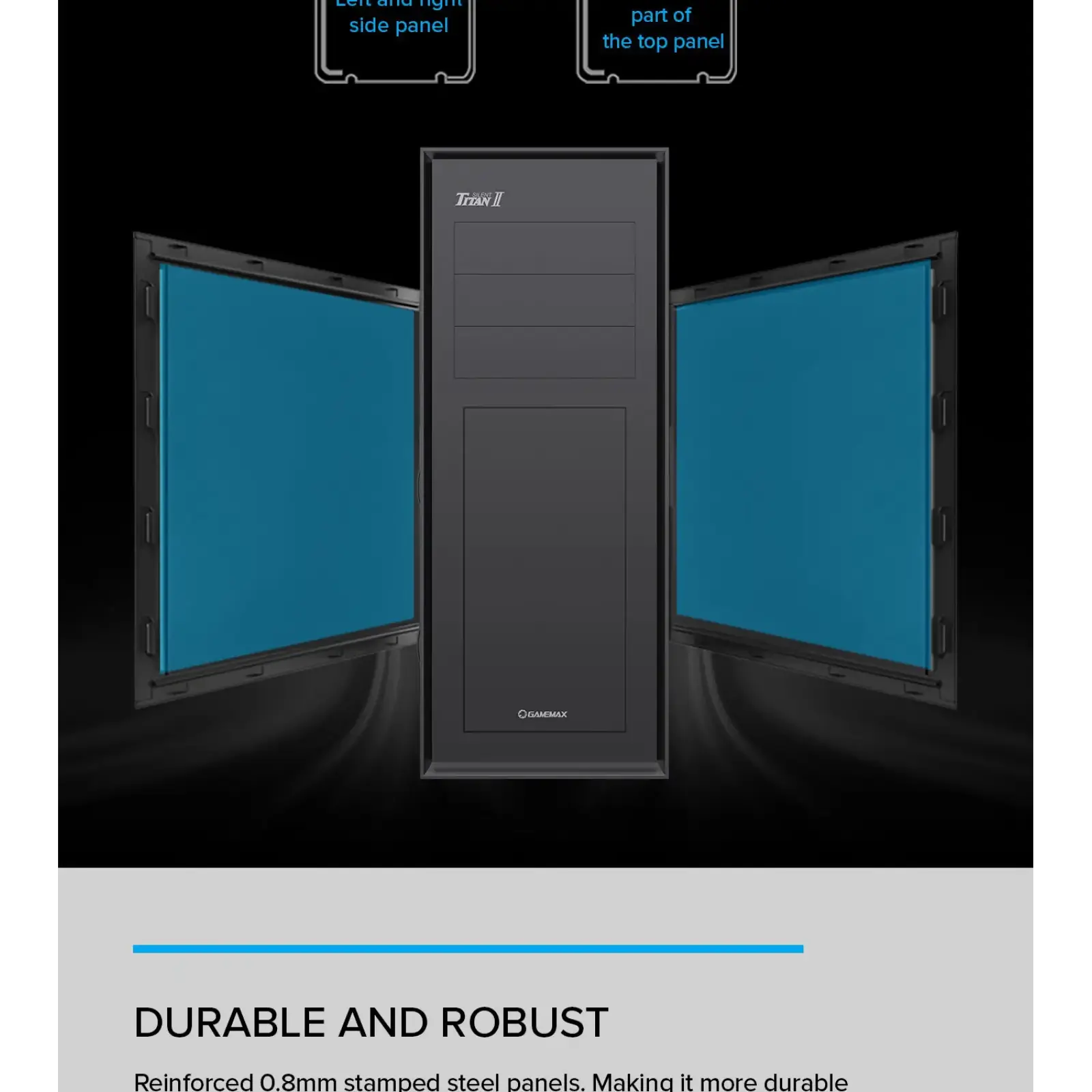 Корпус GAMEMAX Full Tower ATX без блока живлення TiTan Silent 2 UA