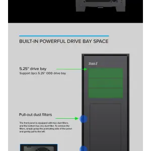Корпус GAMEMAX Full Tower ATX без блока живлення TiTan Silent 2 UA