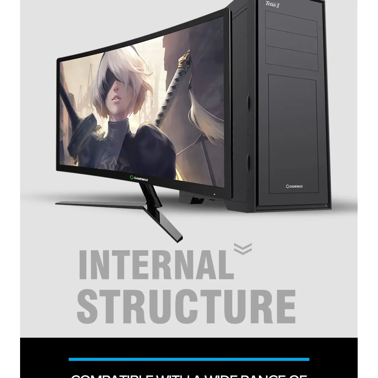 Корпус GAMEMAX Full Tower ATX без блока живлення TiTan Silent 2 UA