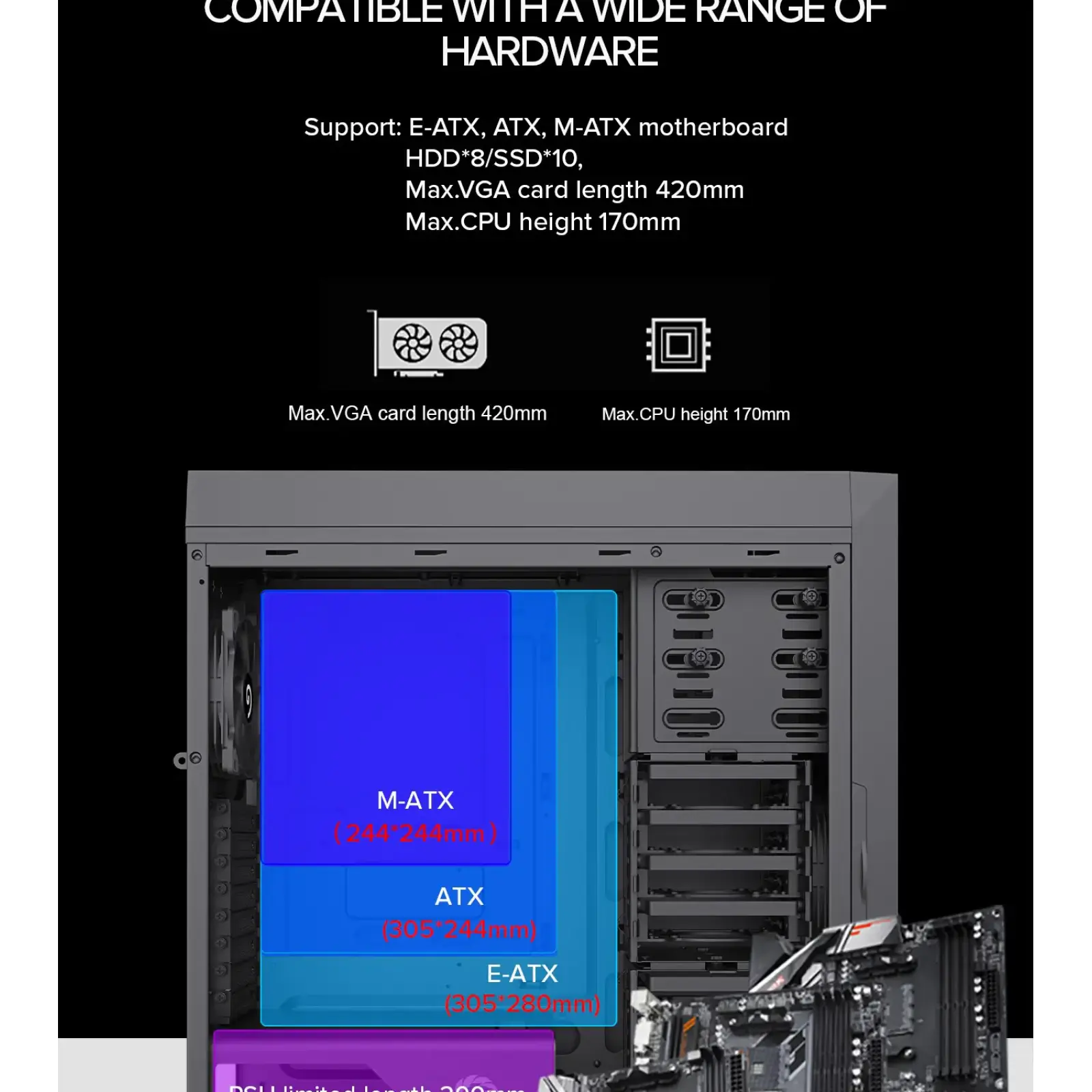 Корпус GAMEMAX Full Tower ATX без блока живлення TiTan Silent 2 UA