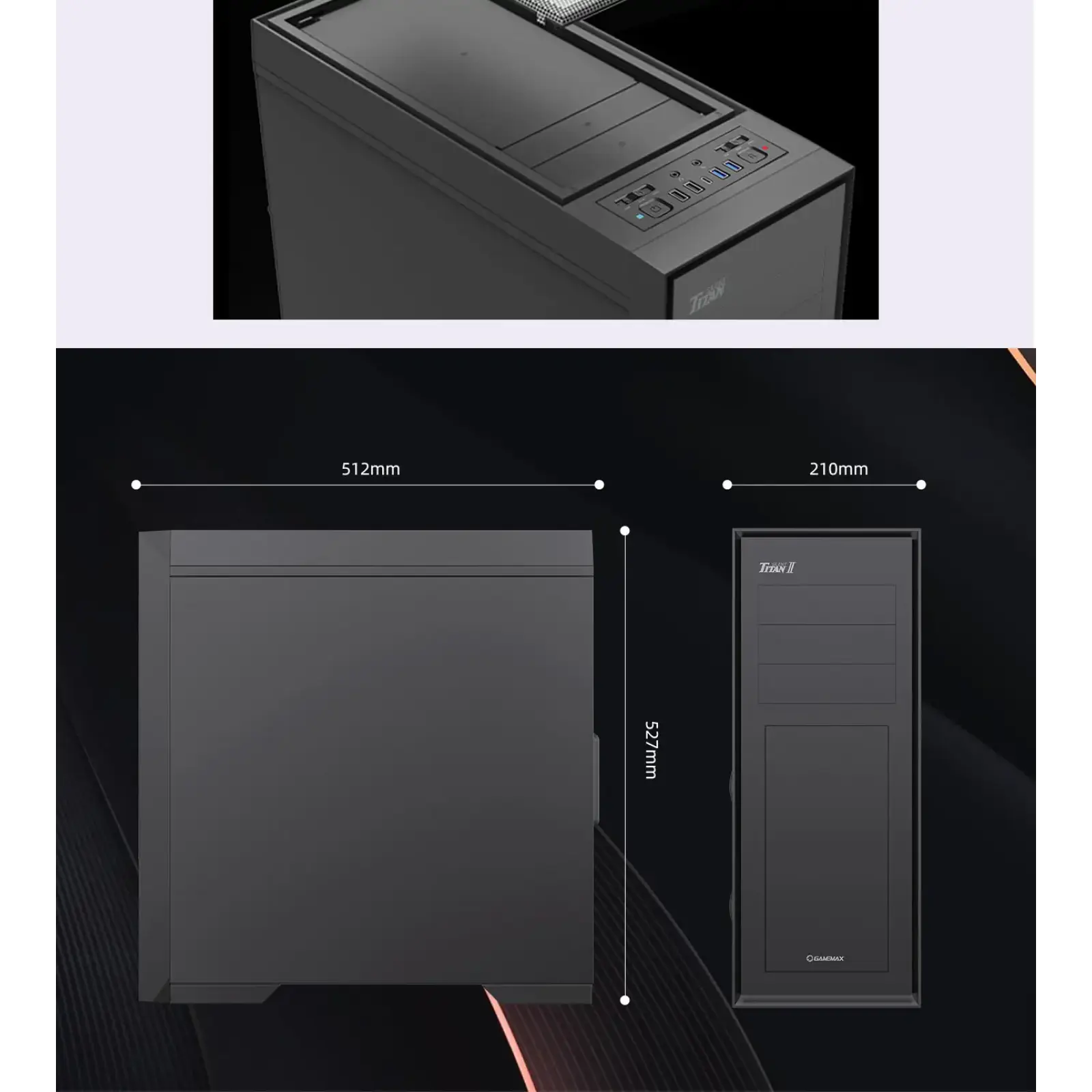 Корпус GAMEMAX Full Tower ATX без блока живлення TiTan Silent 2 UA