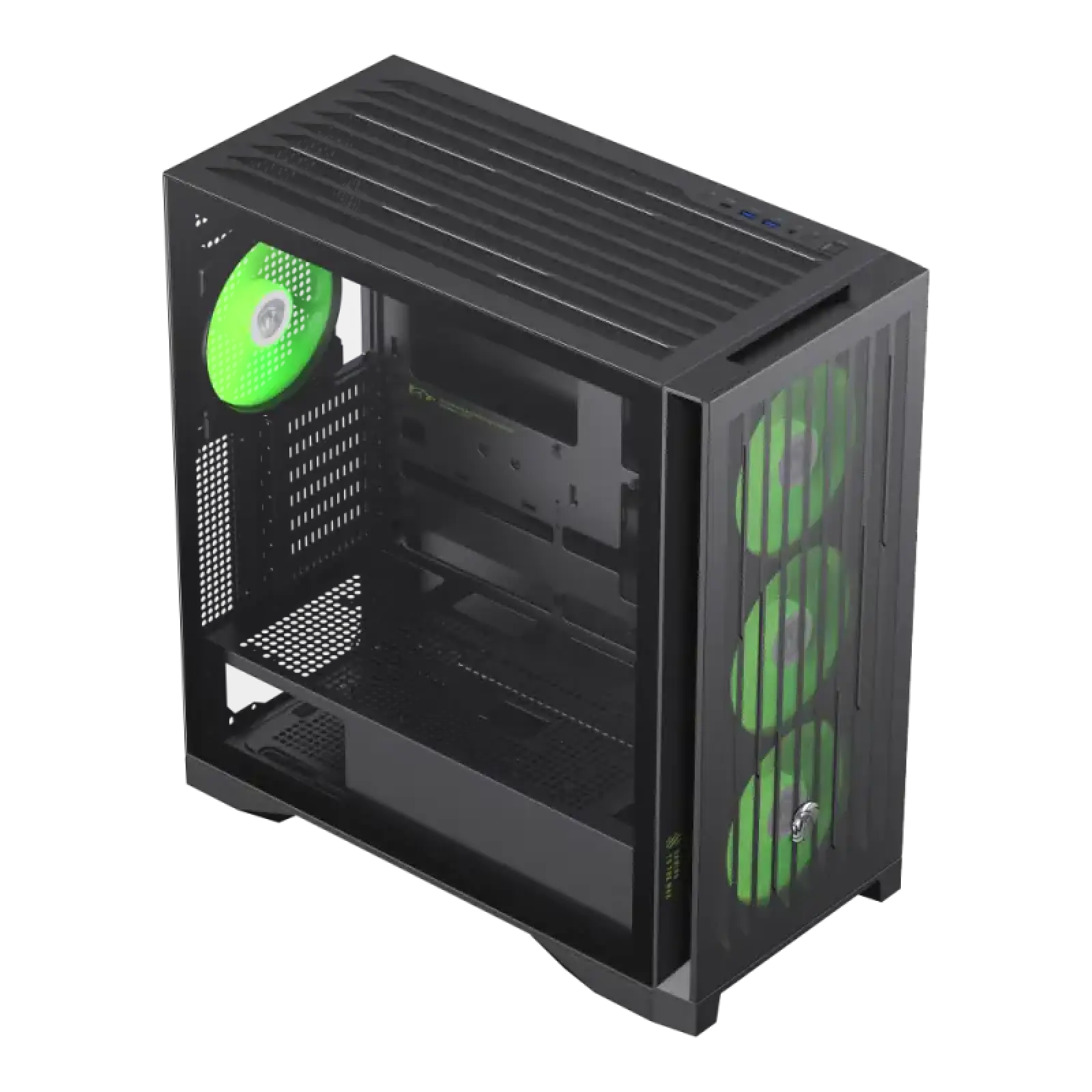 Корпус GAMEMAX Tower E-ATX без блока живлення , загартован е скло E-ATX,ATX, M-ATX,ITX, Tempered Glass,Mesh,2 LEADER 2 BK UA