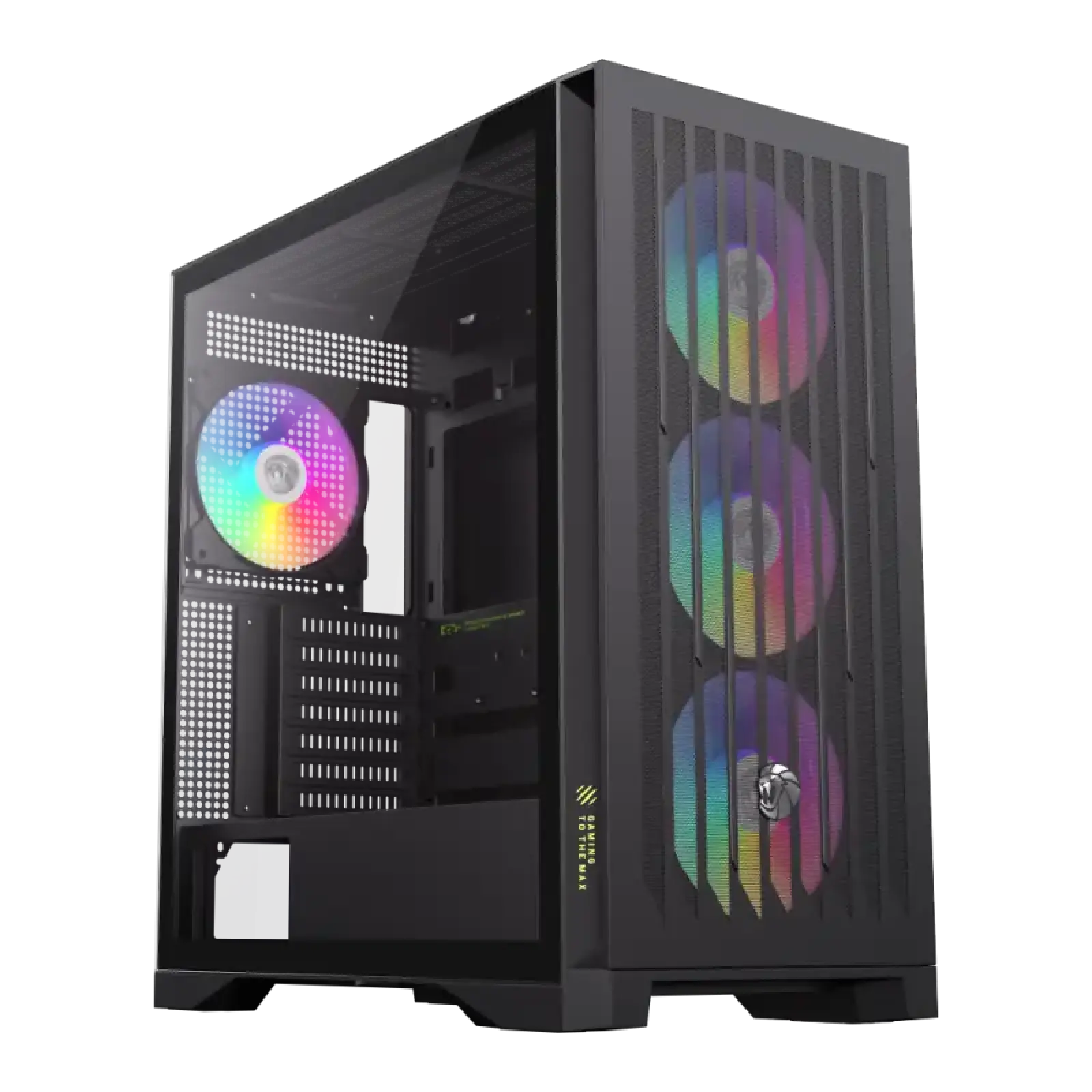 Корпус GAMEMAX Tower E-ATX без блока живлення , загартован е скло E-ATX,ATX, M-ATX,ITX, Tempered Glass,Mesh,2 LEADER 2 BK UA