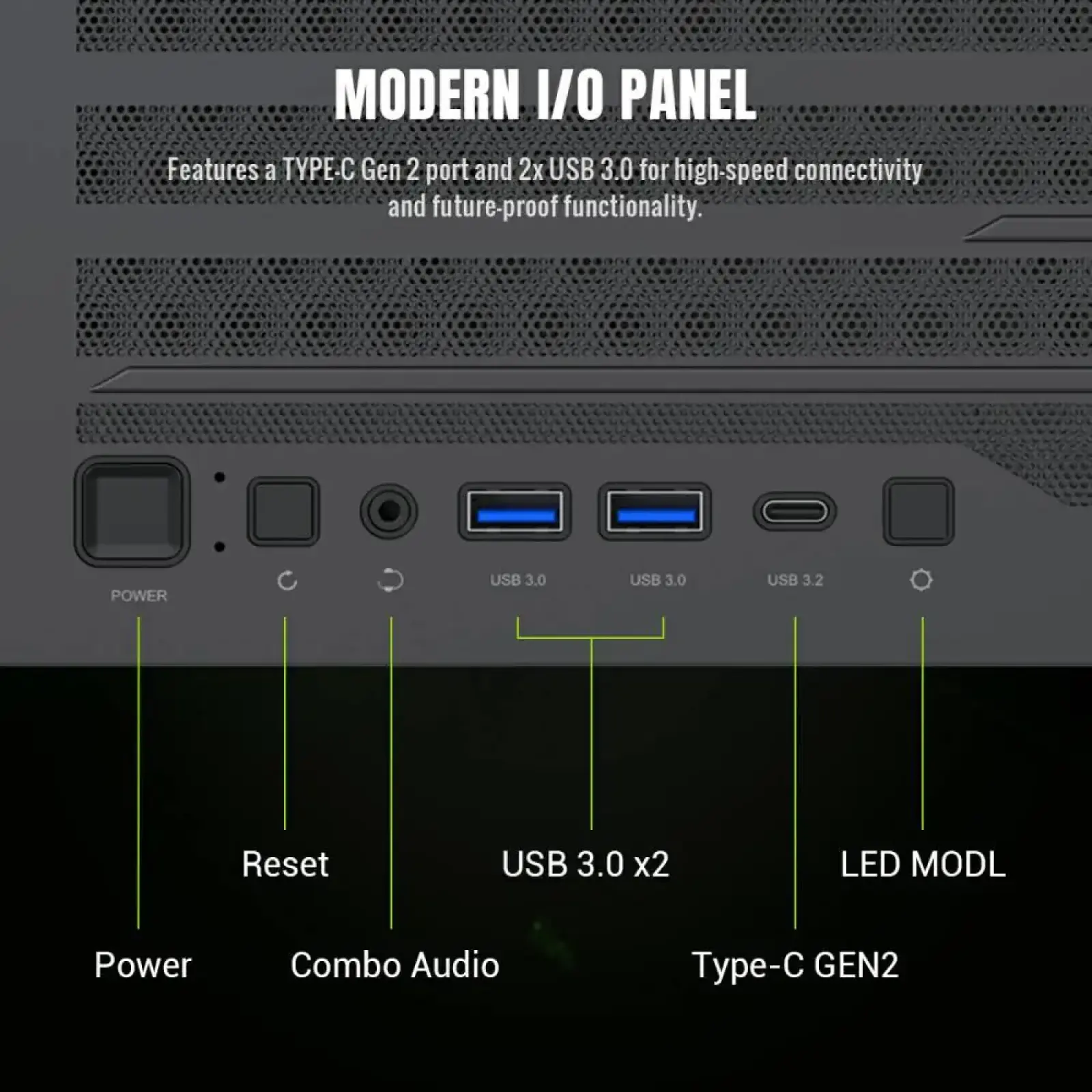 Корпус GAMEMAX Tower E-ATX без блока живлення , загартован е скло E-ATX,ATX, M-ATX,ITX, Tempered Glass,Mesh,2 LEADER 2 BK UA