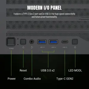 Корпус GAMEMAX Tower E-ATX без блока живлення , загартован е скло E-ATX,ATX, M-ATX,ITX, Tempered Glass,Mesh,2 LEADER 2 BK UA