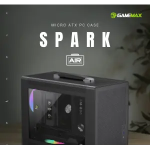 Корпус GAMEMAX Mini Tower без блока живлення U-ATX(244*185 mm),  FLEX-ATX(229*191mm)、ITX(170*170mm), 1*usb 3. Spark Air BK UA