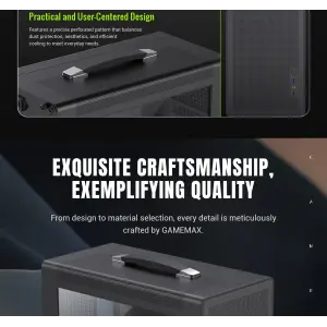 Корпус GAMEMAX Mini Tower без блока живлення U-ATX(244*185 mm),  FLEX-ATX(229*191mm)、ITX(170*170mm), 1*usb 3. Spark Air BK UA