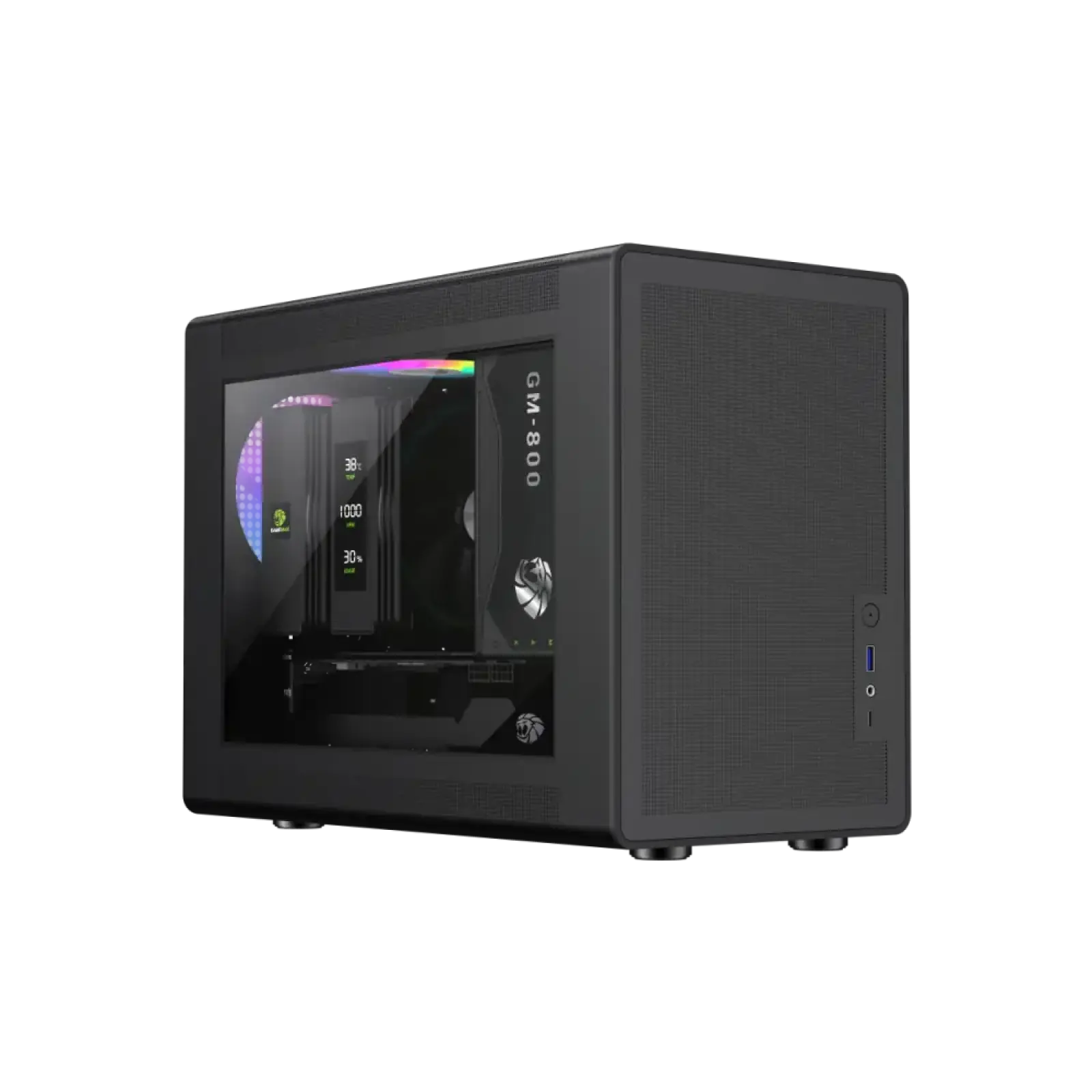 Корпус GAMEMAX Mini Tower без блока живлення U-ATX(244*185 mm),  FLEX-ATX(229*191mm)、ITX(170*170mm), 1*usb 3. Spark Air BK UA