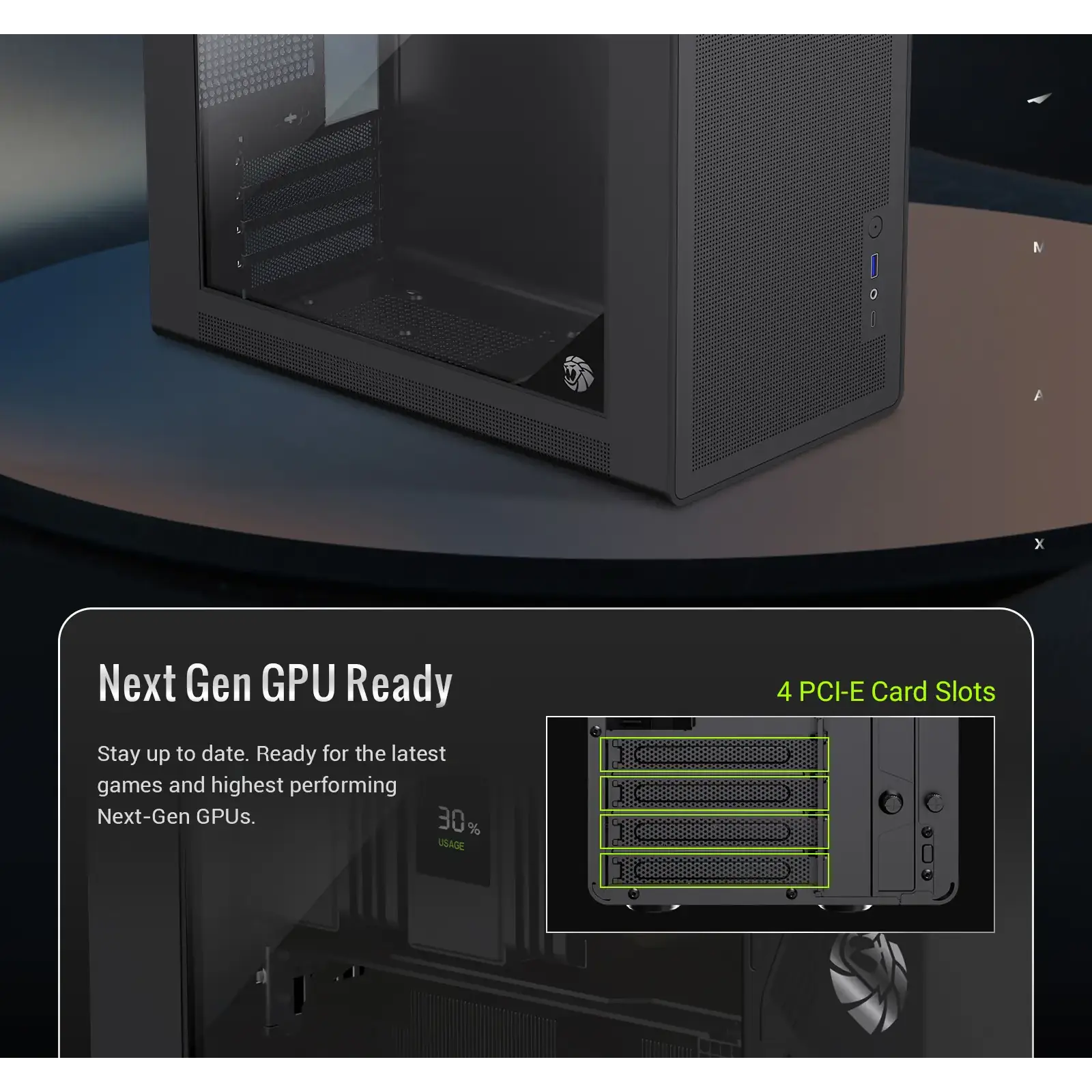 Корпус GAMEMAX Mini Tower без блока живлення U-ATX(244*185 mm),  FLEX-ATX(229*191mm)、ITX(170*170mm), 1*usb 3. Spark Air BK UA