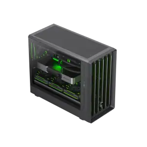 Корпус GAMEMAX М-ATX без блока живлення , загартоване скло , пластик M-ATX,ITX USB 3.0*1, Type -C*1, RGB Co Claw 360 BK UA