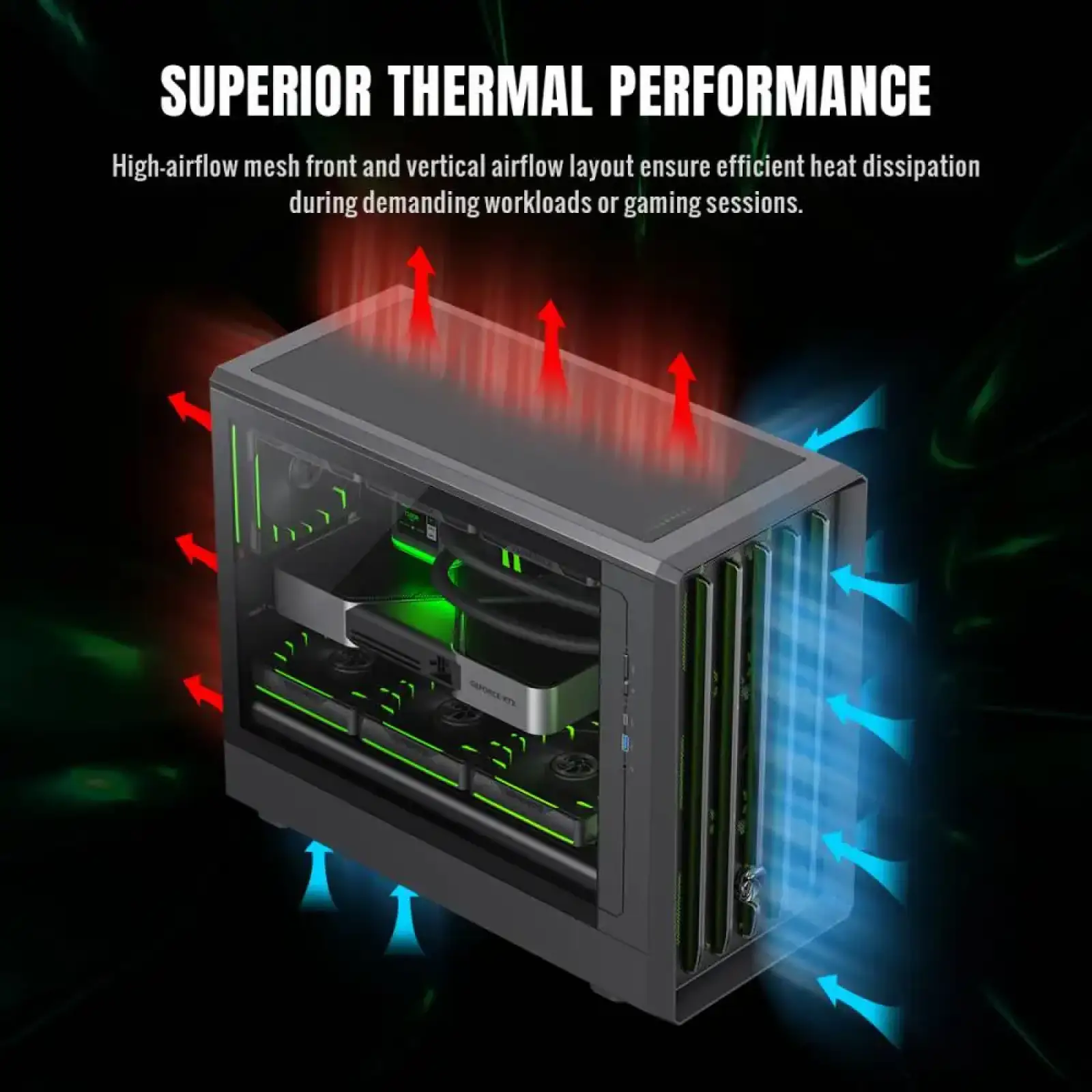 Корпус GAMEMAX М-ATX без блока живлення , загартоване скло , пластик M-ATX,ITX USB 3.0*1, Type -C*1, RGB Co Claw 360 BK UA