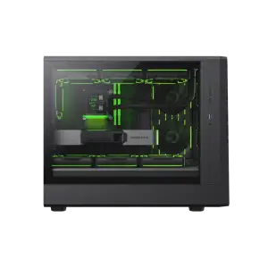 Корпус GAMEMAX М-ATX без блока живлення , загартоване скло , пластик M-ATX,ITX USB 3.0*1, Type -C*1, RGB Co Claw 360 BK UA