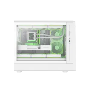 Корпус GAMEMAX М-ATX без блока живлення , загартоване скло , пластик M-ATX,ITX USB 3.0*1, Type -C*1, RGB Co Claw 360 WH UA