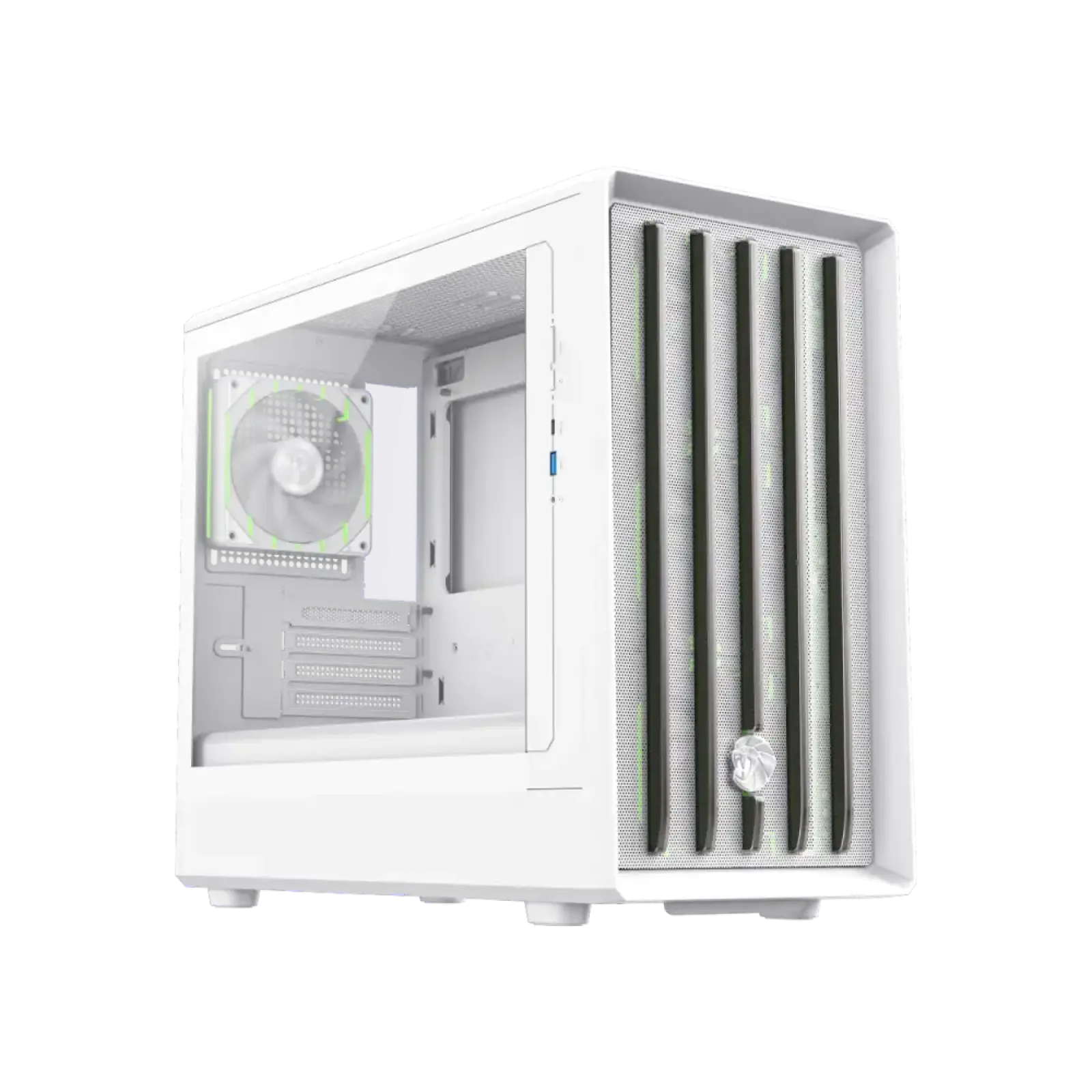 Корпус GAMEMAX М-ATX без блока живлення , загартоване скло , пластик M-ATX,ITX USB 3.0*1, Type -C*1, RGB Co Claw 360 WH UA