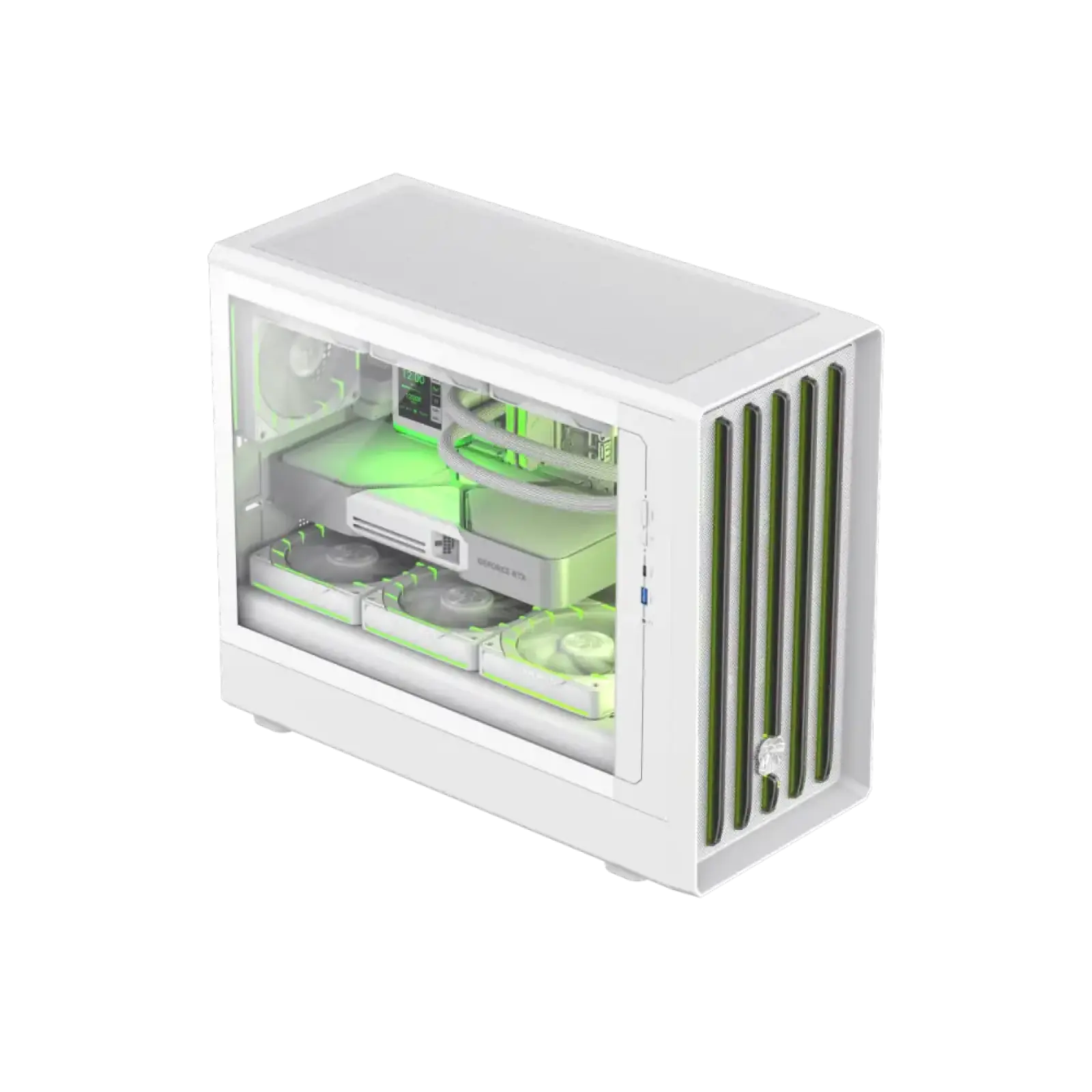 Корпус GAMEMAX М-ATX без блока живлення , загартоване скло , пластик M-ATX,ITX USB 3.0*1, Type -C*1, RGB Co Claw 360 WH UA