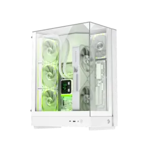 Корпус GAMEMAX М-ATX без блока живлення , загартоване скло , пластик,підтримує вертикальну установку відеокар T20 WH UA