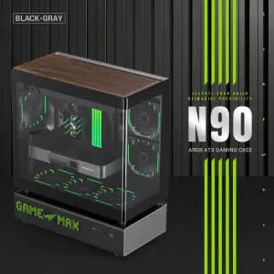 Корпус GAMEMAX комп'ютерний Mid Tower без блока живлення ATX,M-ATX,ITX. (Support BTF),Tempered Glass,Mesh,U N90 BG UA