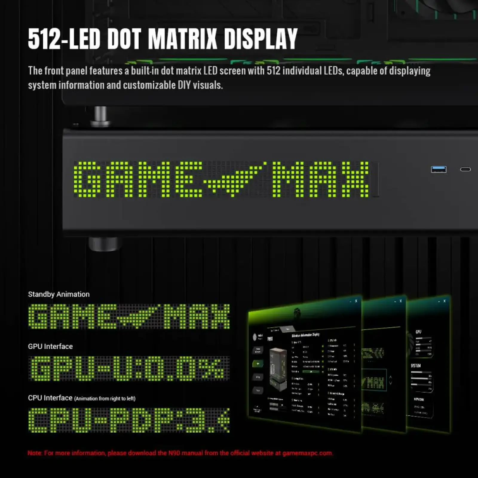 Корпус GAMEMAX комп'ютерний Mid Tower без блока живлення ATX,M-ATX,ITX. (Support BTF),Tempered Glass,Mesh,U N90 BG UA