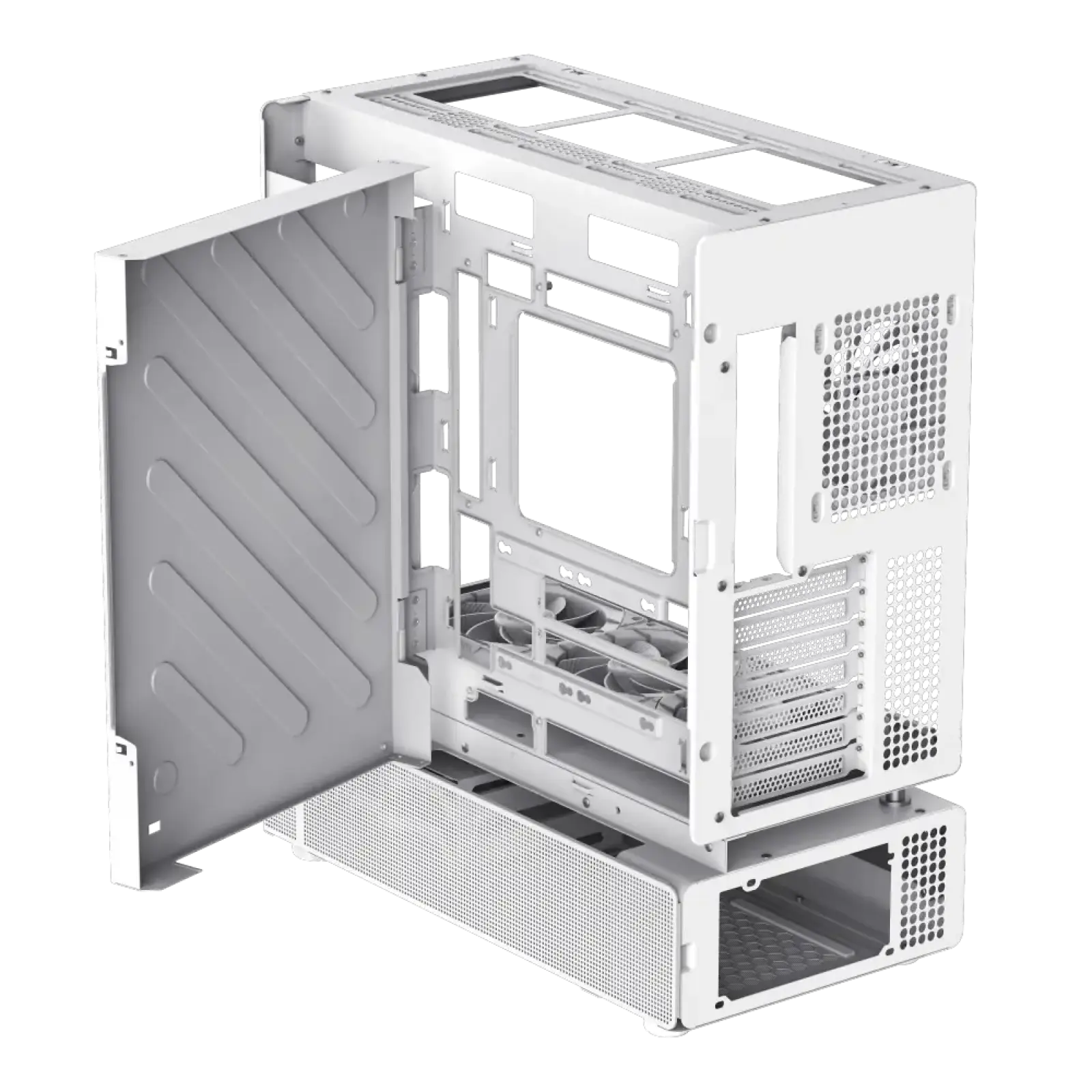 Корпус GAMEMAX комп'ютерний Mid Tower без блока живлення ATX,M-ATX,ITX. (Support BTF),Tempered Glass,Mesh,U N90 WH UA