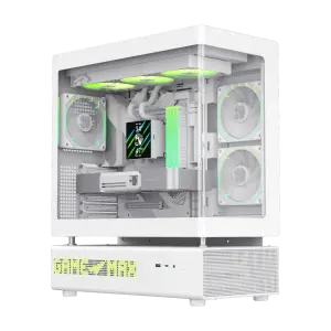 Корпус GAMEMAX комп'ютерний Mid Tower без блока живлення ATX,M-ATX,ITX. (Support BTF),Tempered Glass,Mesh,U N90 WH UA