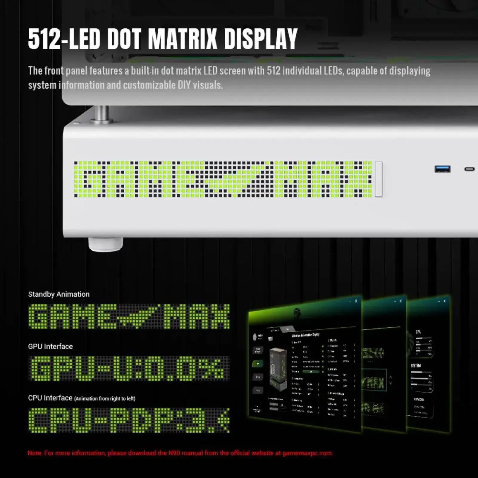 Корпус GAMEMAX комп'ютерний Mid Tower без блока живлення ATX,M-ATX,ITX. (Support BTF),Tempered Glass,Mesh,U N90 WH UA