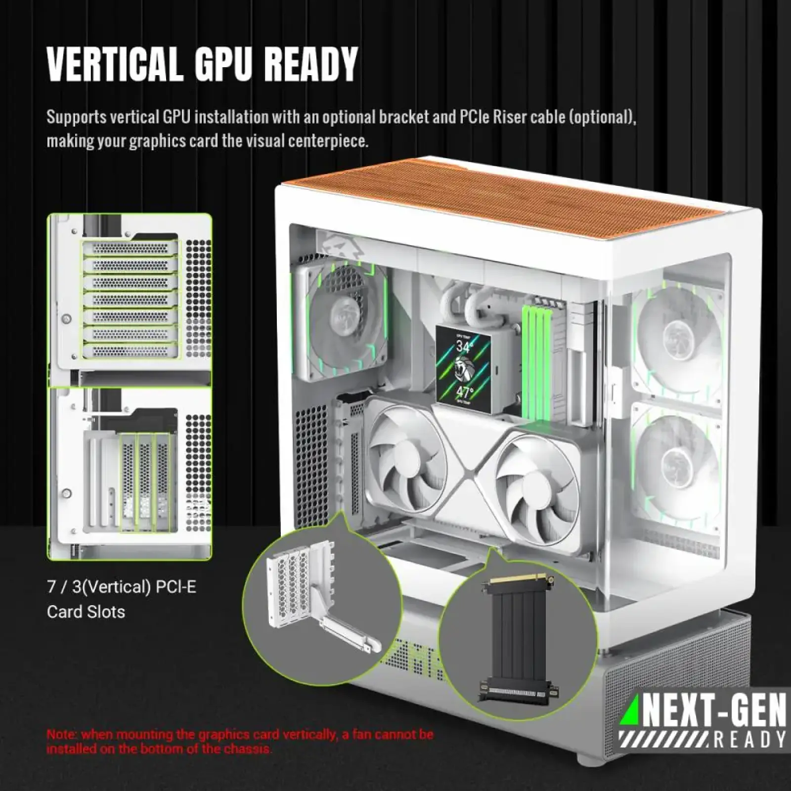 Корпус GAMEMAX комп'ютерний Mid Tower без блока живлення ATX,M-ATX,ITX. (Support BTF),Tempered Glass,Mesh,U N90 WH UA